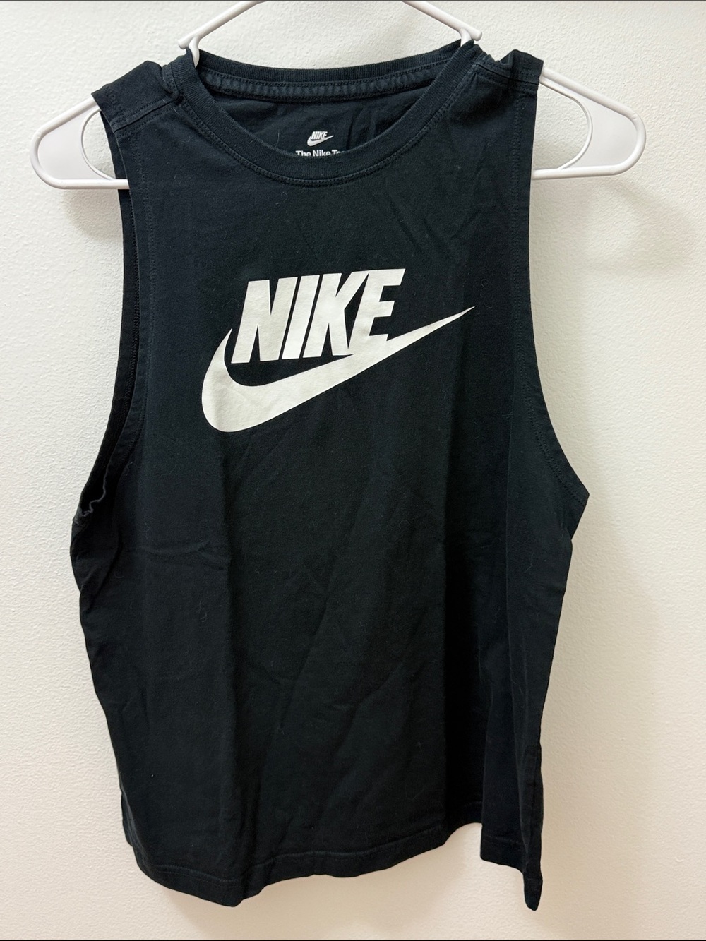 Nike Black Tank with White Swoosh Logo